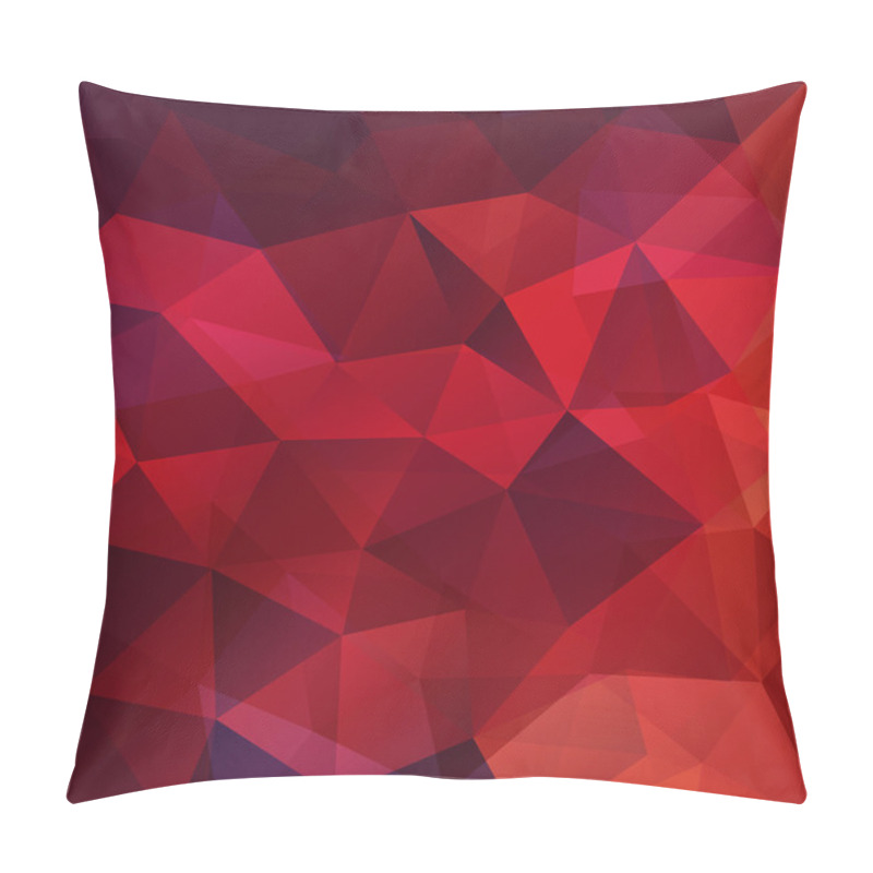 Personality  Abstract Background Consisting Of Dark Red Triangles, Vector Illustration Pillow Covers