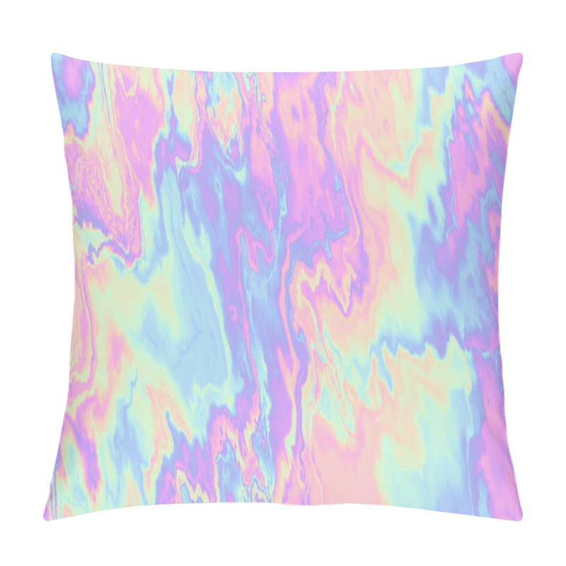 Personality  Seamless Y2K Futurism Iridescent Playful Pastel Electric Wavy Glitchy Holographic Ombre Gradient Waves Background Texture. Modern Opalescent Pale Rainbow Neon Nostalgic Cyberbunk Vaporwave Pattern Pillow Covers