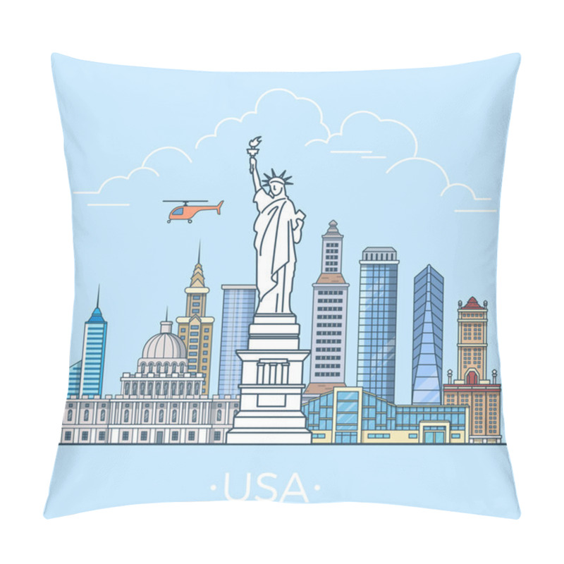 Personality  USA United States Country Pillow Covers