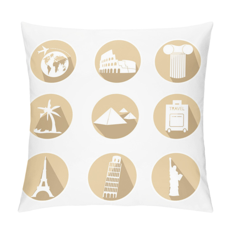 Personality  Icons Set Touring Pillow Covers