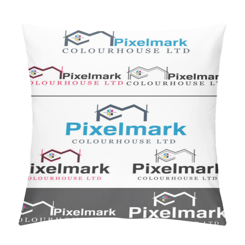 Personality  CMYK Pixelmark Printing House Company Logo Pillow Covers