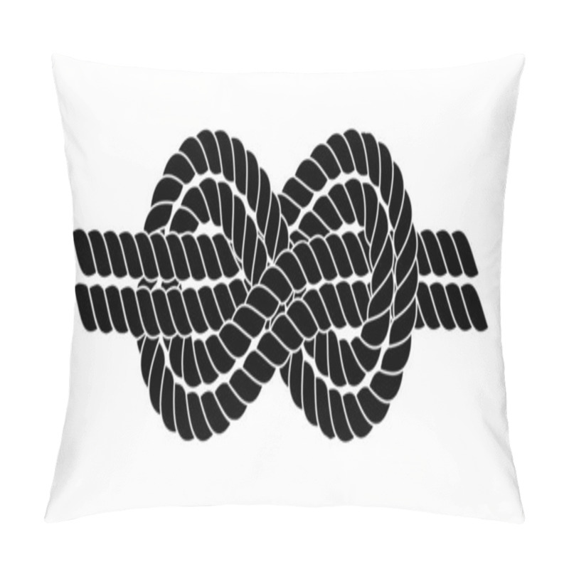 Personality  Sailor Nautical Knot. Nautical Rope Infinity Sign. Tying The Knot. Graphic Design Element For Wedding Invitations, Baby Shower, Birthday Card, Scrapbooking, Logo Etc. Pillow Covers