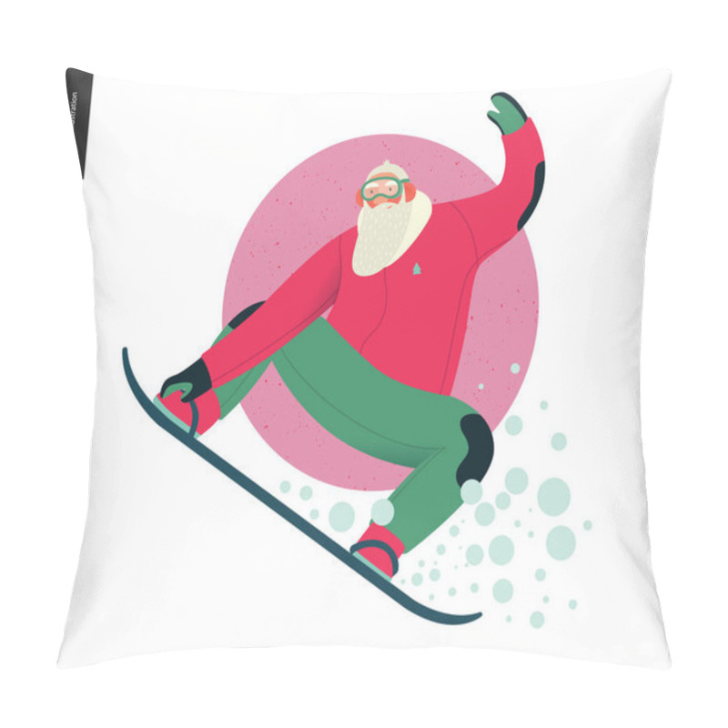 Personality  Sporting Santa - Snowboarding Pillow Covers