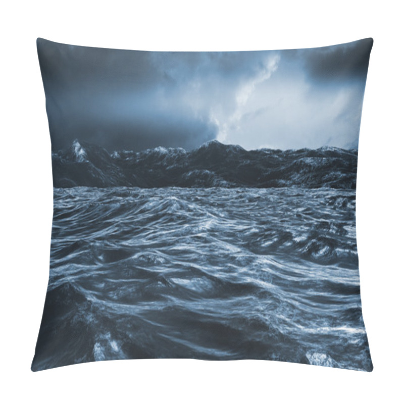 Personality  Rough Blue Ocean Pillow Covers