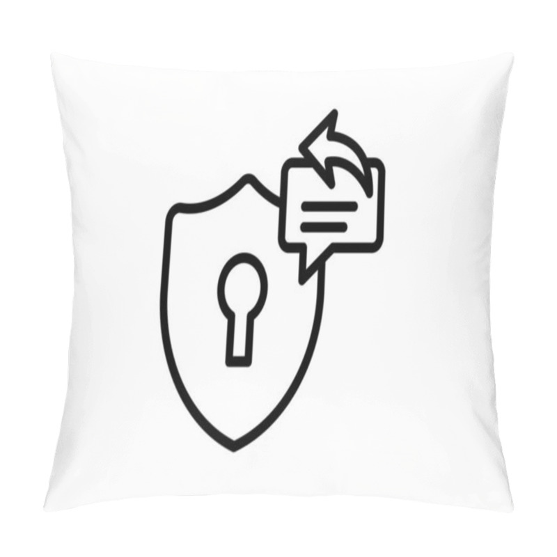 Personality  Security Response Line Icon , Vector, Pixel Perfect, Illustrator File Pillow Covers