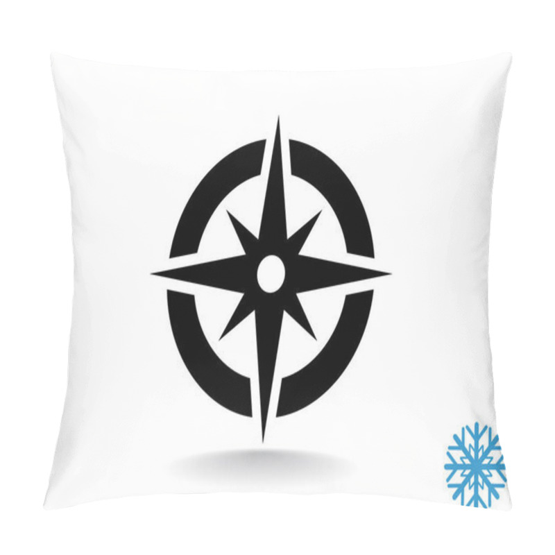 Personality  Compass Web Icon With Wind Rose Pillow Covers