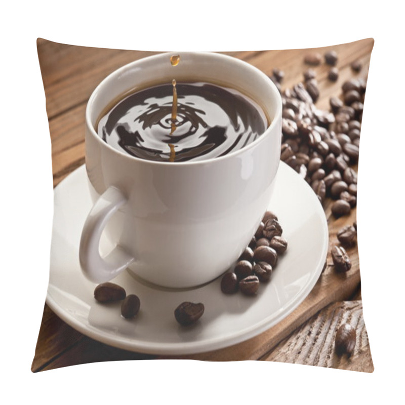 Personality  Drop Falling Into A Cup Of Coffee Pillow Covers