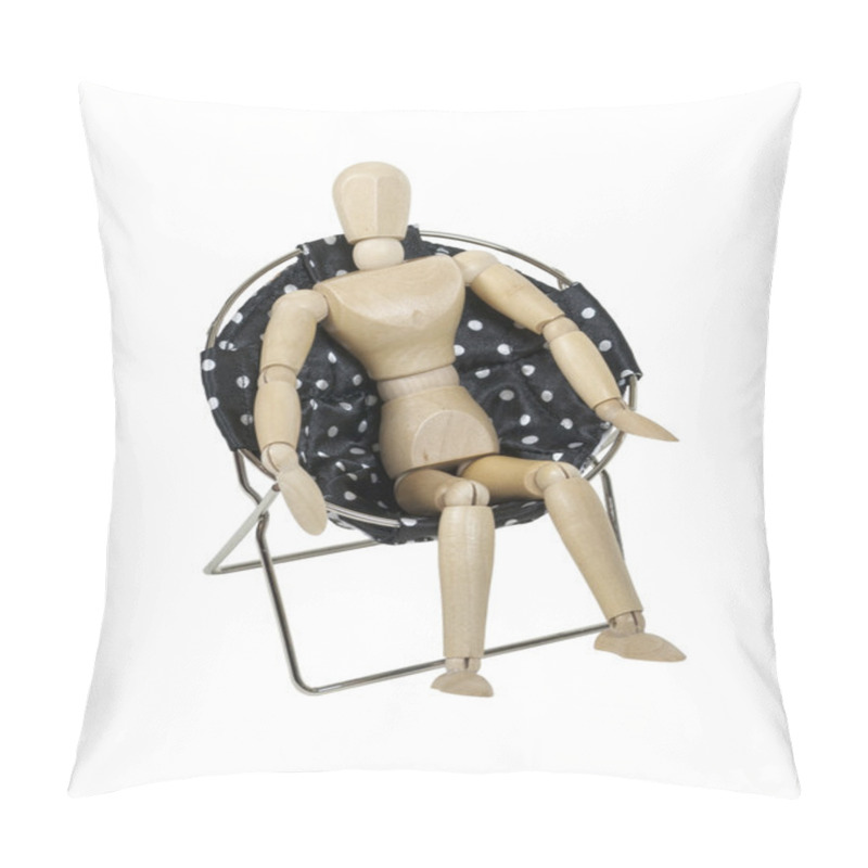 Personality  Sitting In A Large Round Lounge Chair Pillow Covers