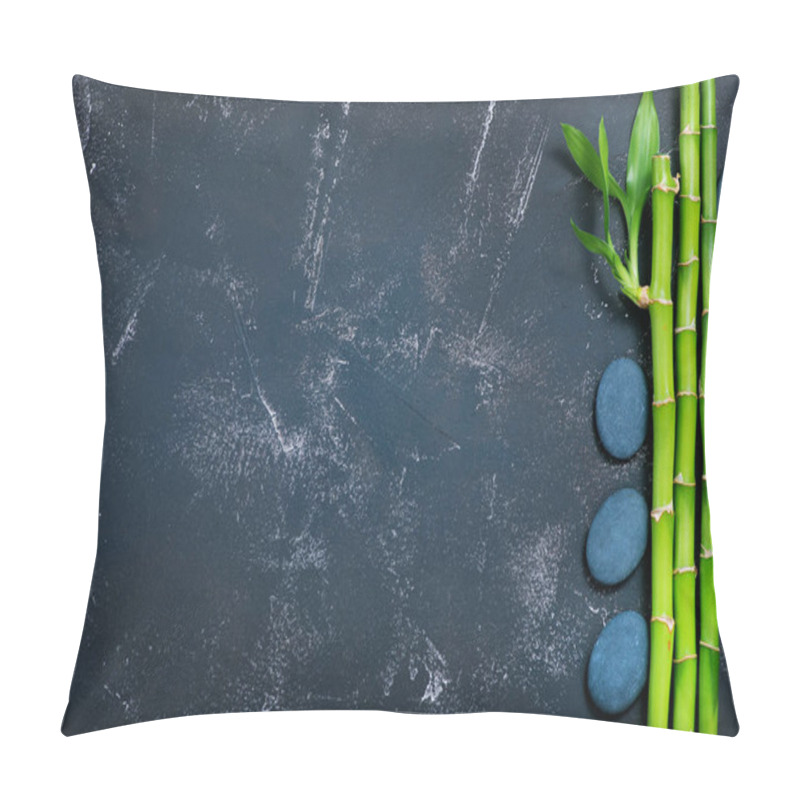 Personality  Green Bamboo And Black Basalt Pillow Covers