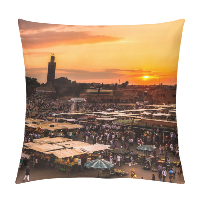 Personality  Jamaa El Fna, Marrakesh, Morocco. Pillow Covers