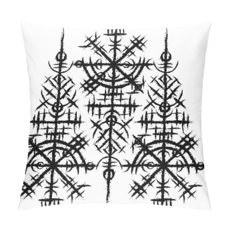 Personality  Scandinavian Viking Black Symbol Pillow Covers