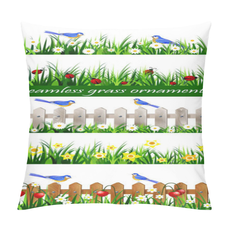 Personality  Green Grass Seamless Pillow Covers