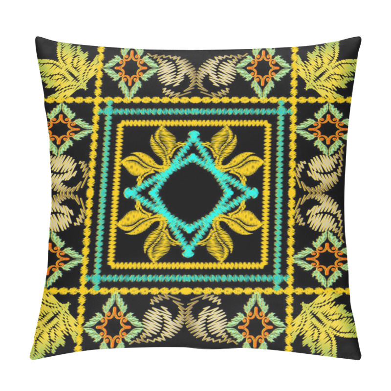 Personality  Baroque Embroidery 3d Geometric Vector Seamless Pattern.  Pillow Covers