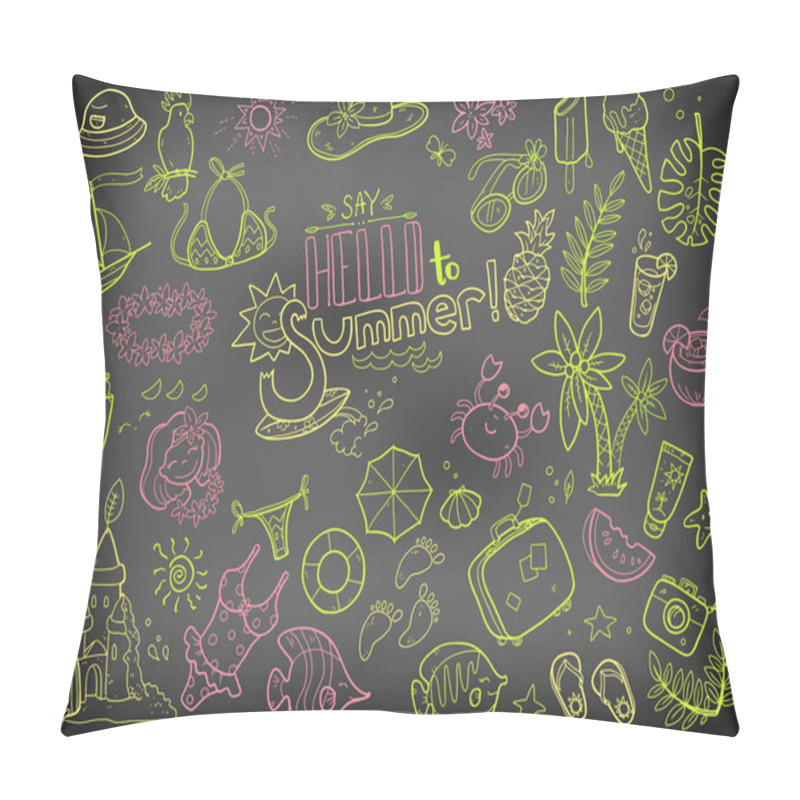 Personality  Cute Doodles Collection Of Summer Pillow Covers