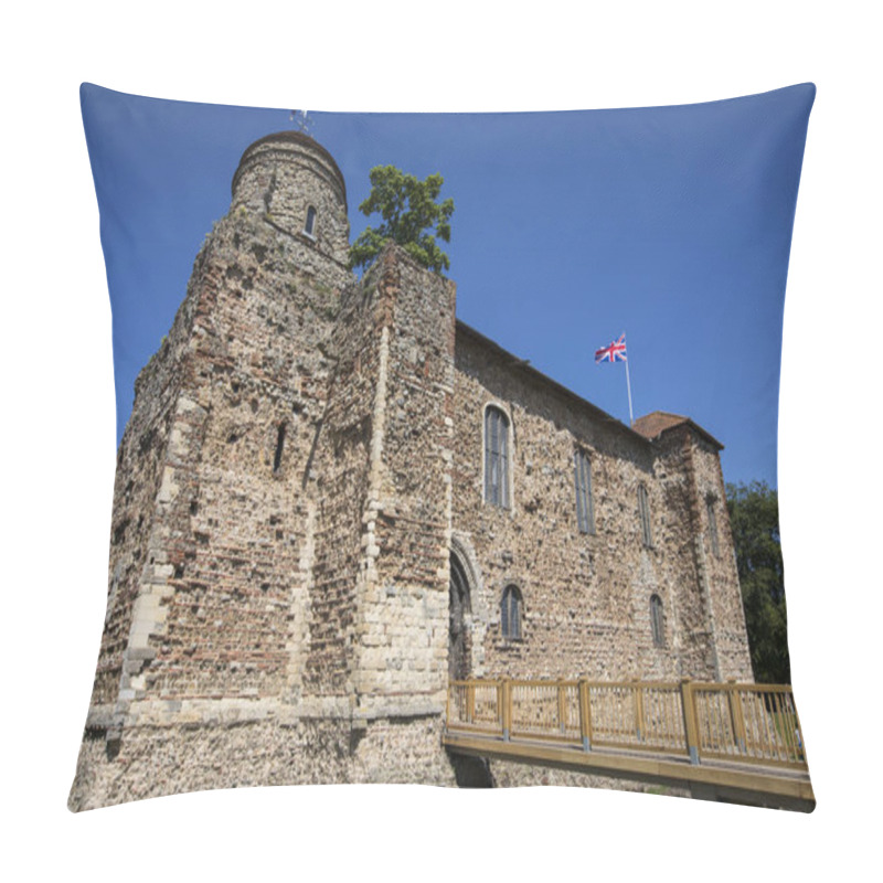 Personality  A View Of The Historic Colchester Castle, Located In The Market Town Of Colchester In Essex, UK.  Pillow Covers