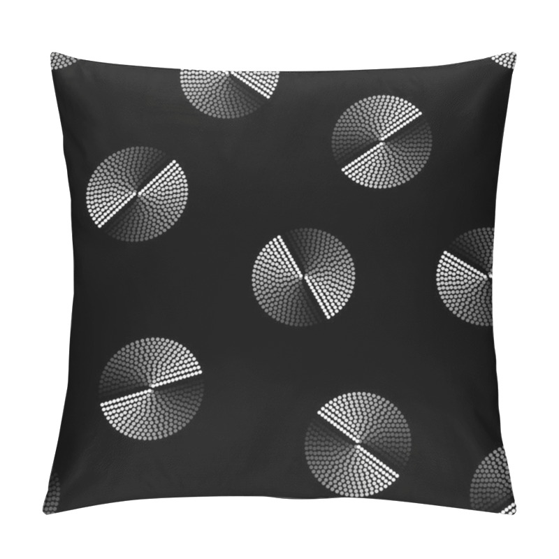 Personality  Seamless Pattern Of Gray Scale Metallic Disks. Pillow Covers