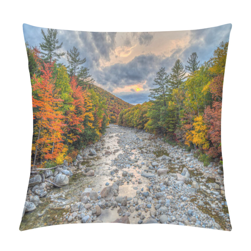 Personality  Autumn At The Swift River In New Hampshire Pillow Covers