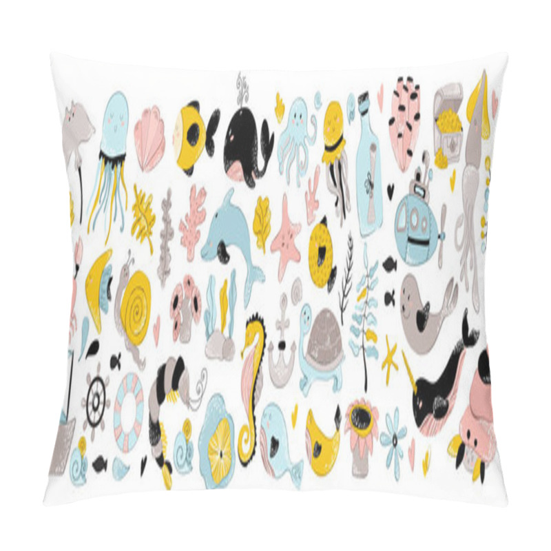 Personality  Vector Sea Animals Pillow Covers