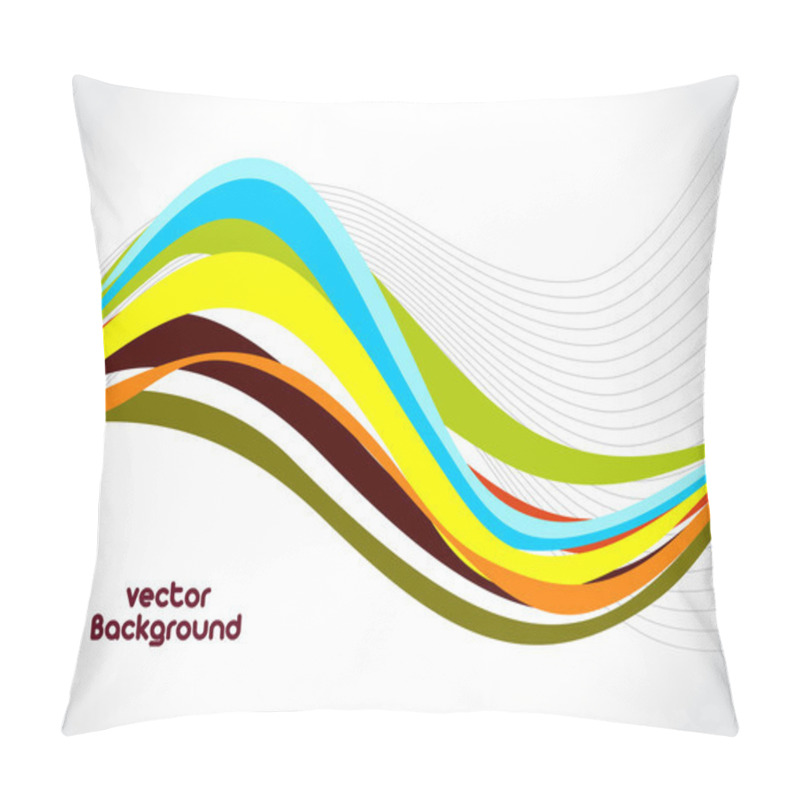 Personality  Abstract Wave Background Composition Can Be Used For Flyers And Pillow Covers