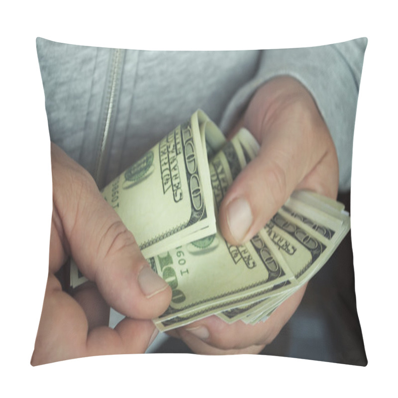 Personality  Money In The Hands Pillow Covers