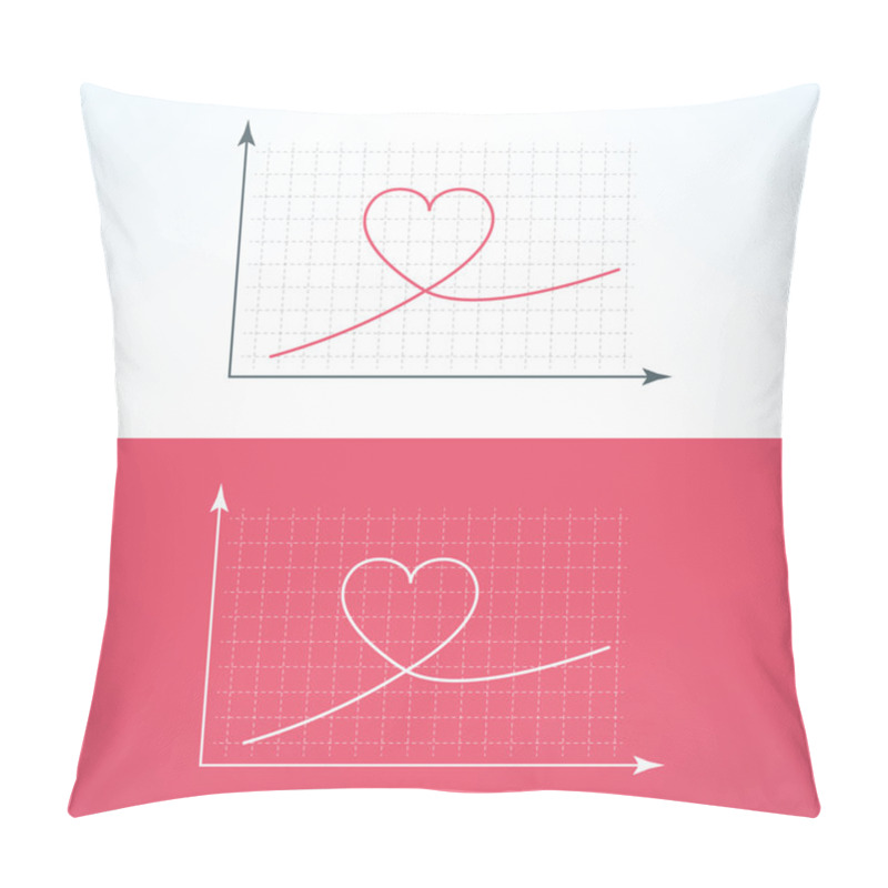 Personality  Raphic Chart With Heart Icon Pillow Covers