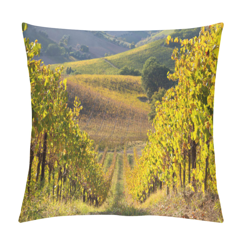 Personality  Vineyards And Winery On Hills, Agriculture And Wine Pruduction Pillow Covers