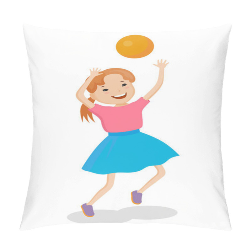 Personality  Girl Playing With Ball Pillow Covers