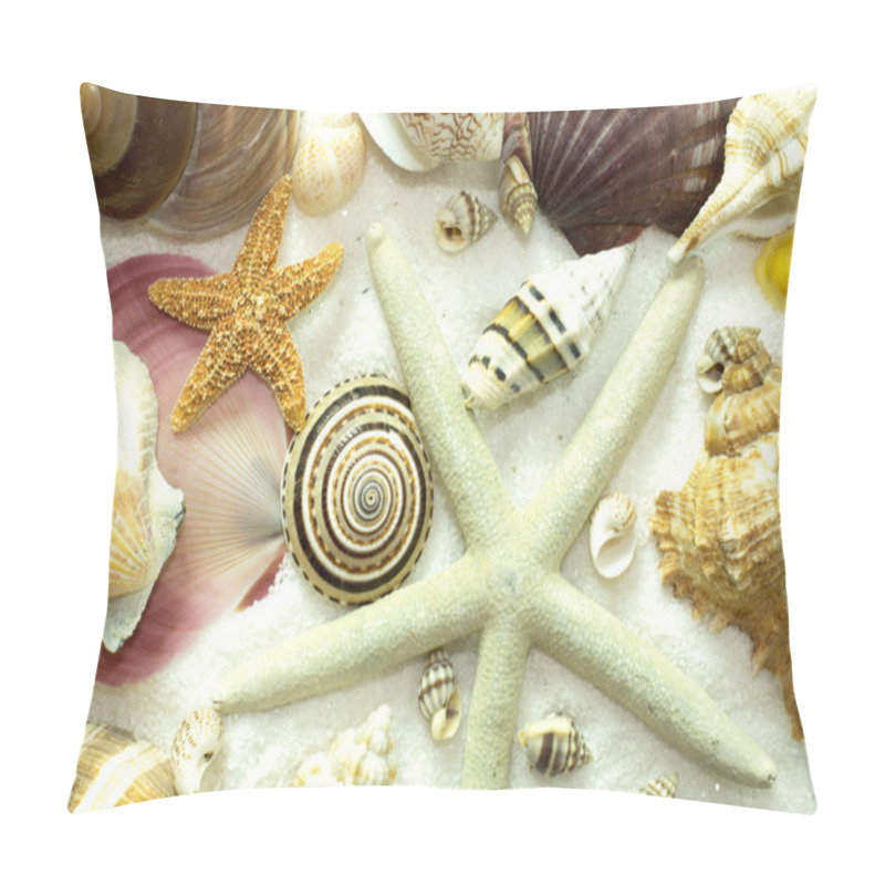 Personality  Cluster Of Seashells Seamless Background Pattern Pillow Covers