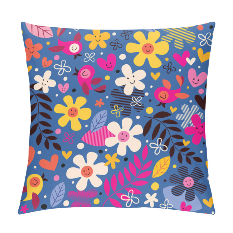 Personality  Flowers And Birds Pattern Pillow Covers