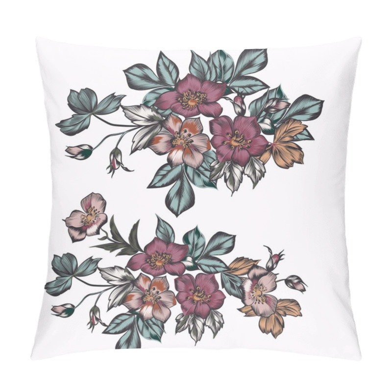 Personality  Collection Of Vector Flowers In Beautiful Antique Style For Design Pillow Covers