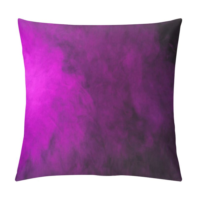 Personality  Abstract Pink Smoke On Black Background Pillow Covers