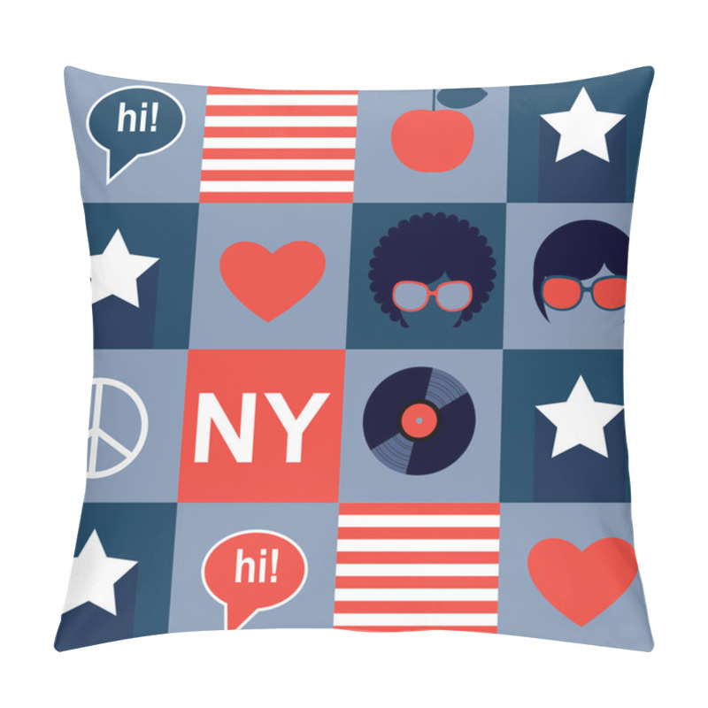 Personality  New York Background Pillow Covers