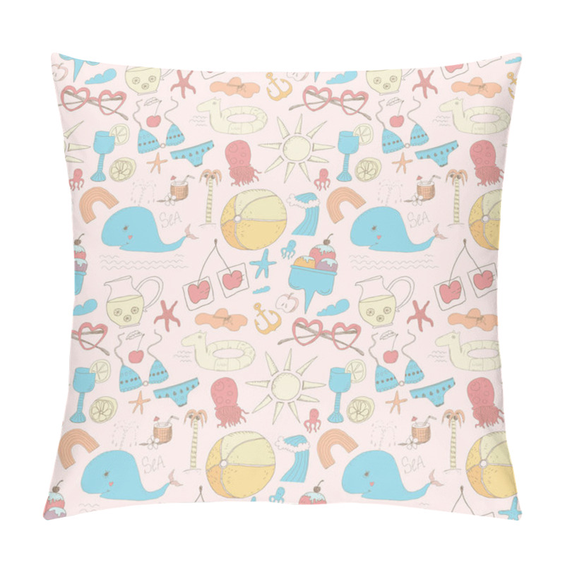 Personality  Summer Beach Elements Pattern Pillow Covers