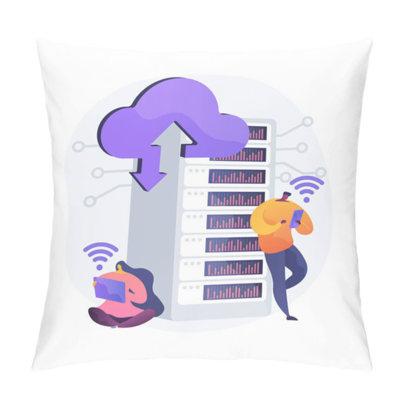 Personality  Edge Computing Abstract Concept Vector Illustration. Pillow Covers