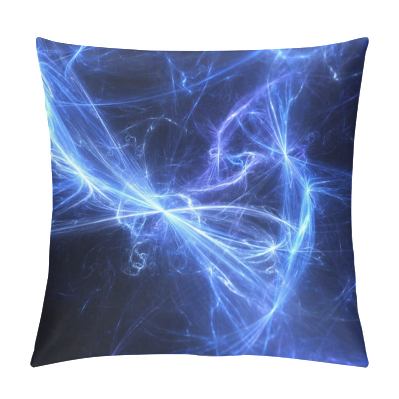 Personality  Glowing Blue High Energy Field In Space Pillow Covers