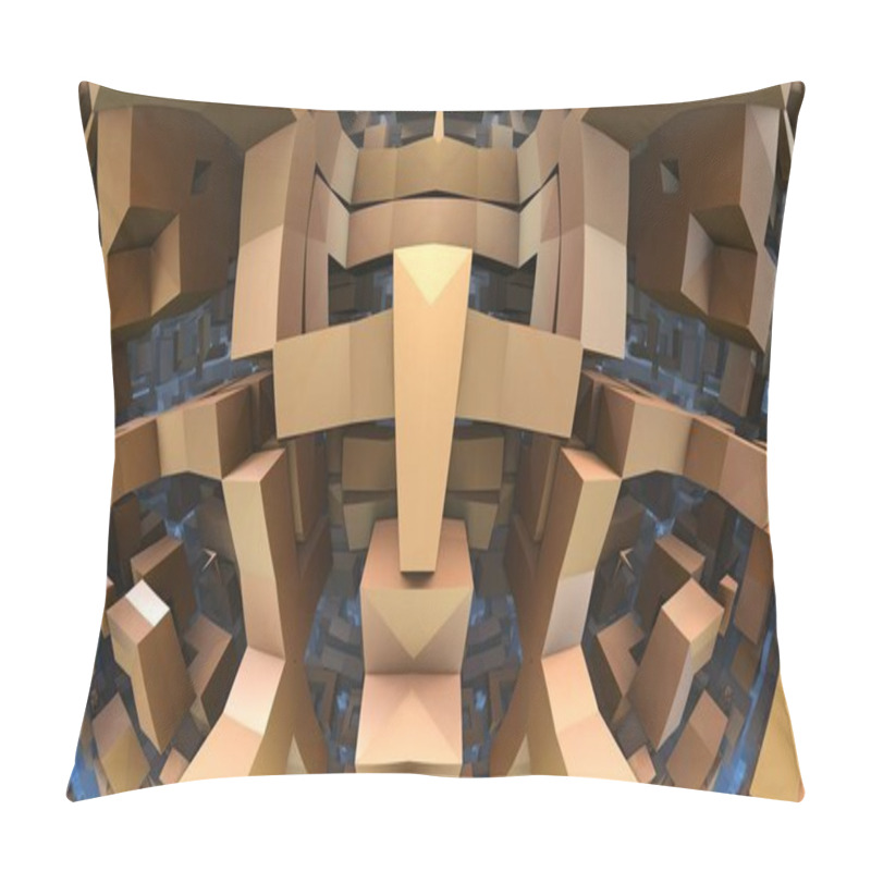 Personality  3D Geometric Shapes Floating In Space, 3D Labyrinth Or Maze Pillow Covers