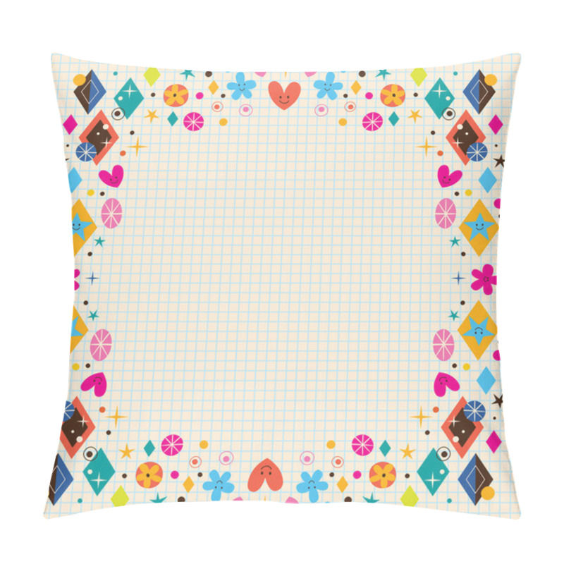 Personality  Hearts, Stars, Flowers And Diamond Frame Pillow Covers