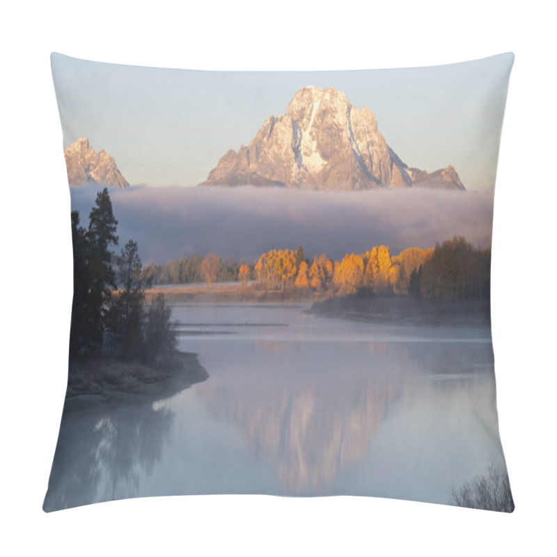 Personality  Sunrise At Oxbow Bend In Grand Teton National Park Pillow Covers