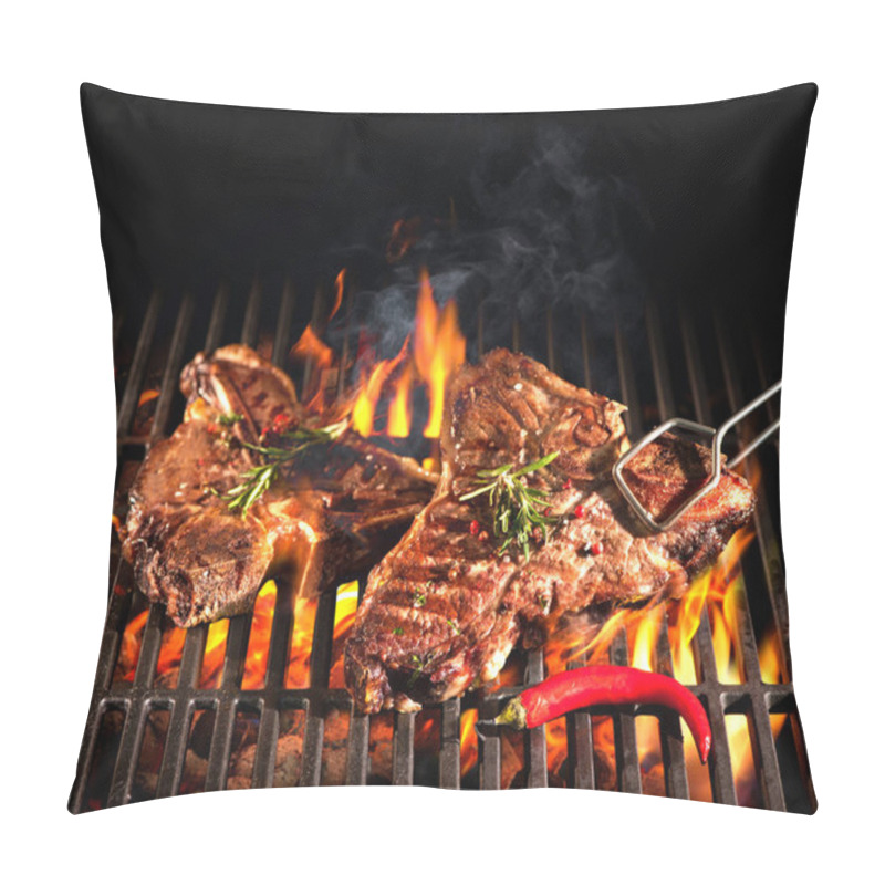 Personality  Beef T-bone Steaks On The Grill Pillow Covers