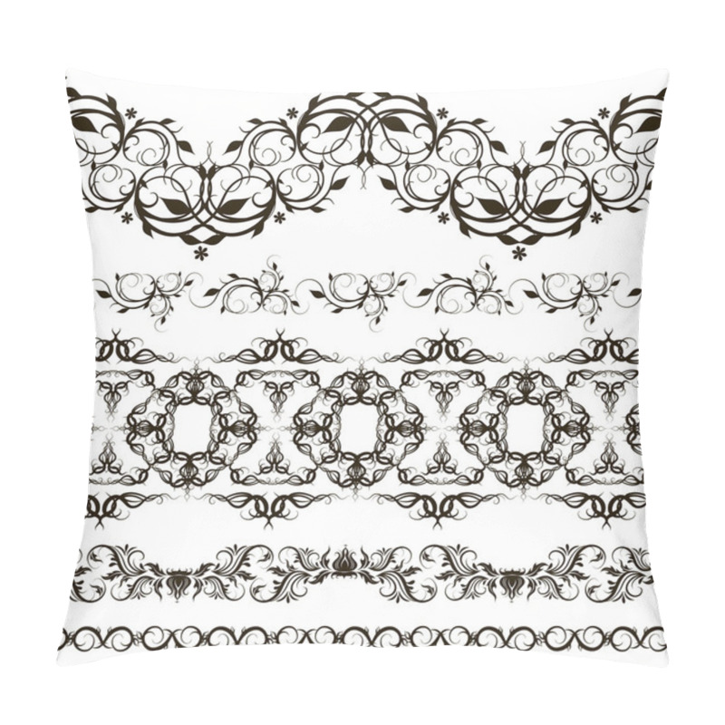 Personality  Set Of Horizontal Lace Pattern, Decorative Elements Pillow Covers