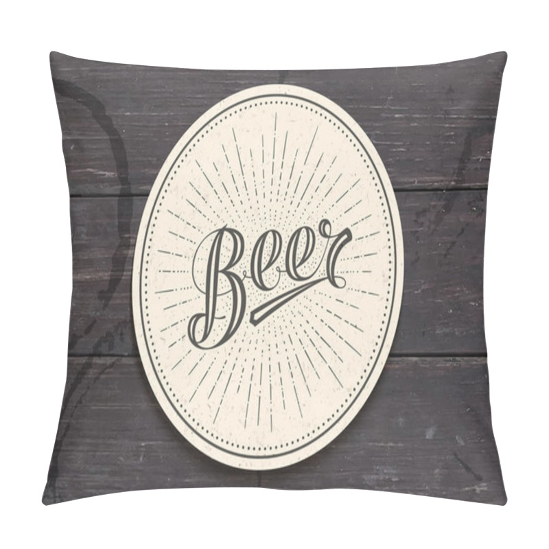 Personality  Coaster For Glass With Inscription Beer Pillow Covers