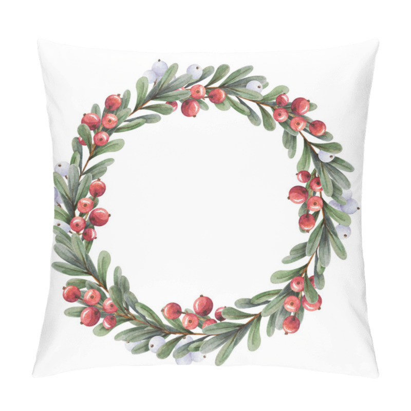 Personality  New Wreath With Berries Pillow Covers