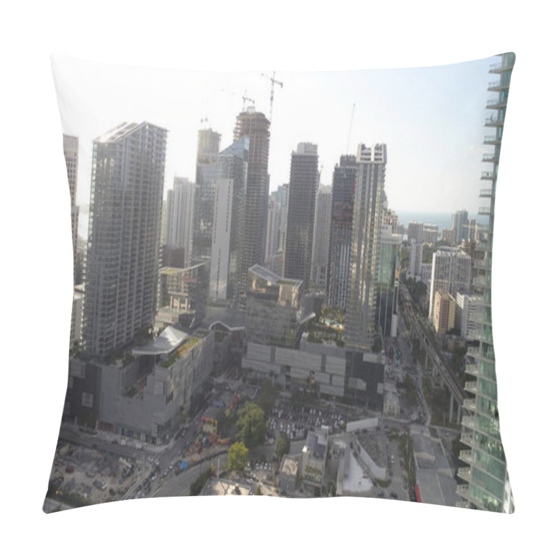 Personality  Aerial Image Of Brickell City Centre  Pillow Covers