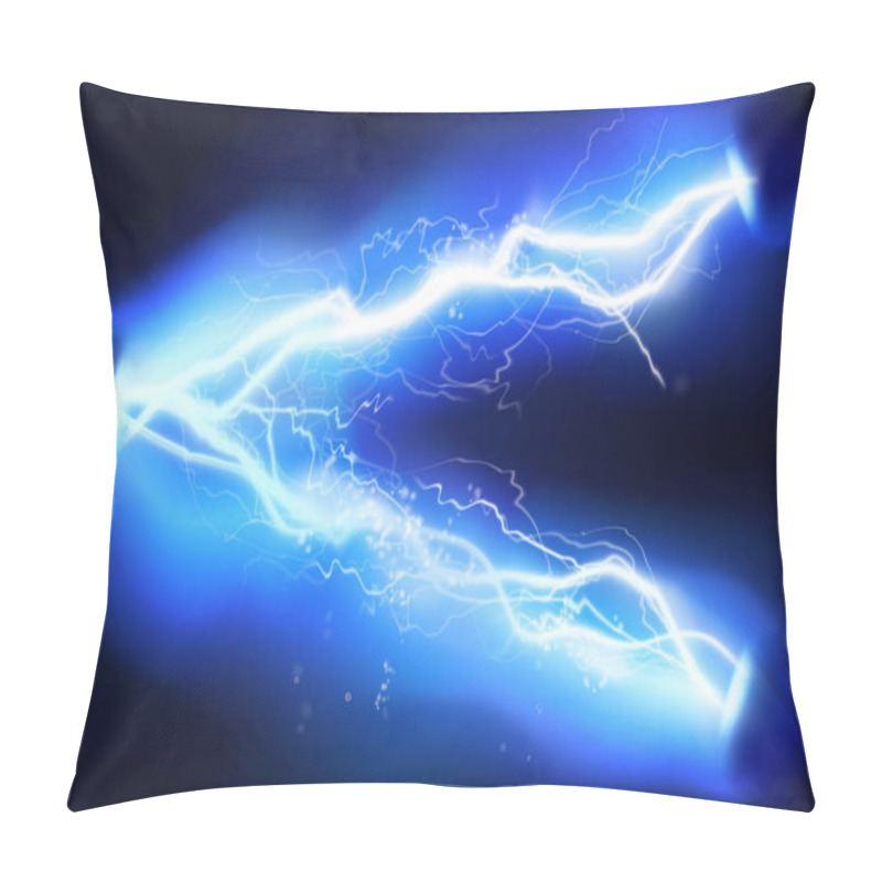 Personality  Heat Lighting. Energy Of Electric Discharge. Vector Illustration. Pillow Covers