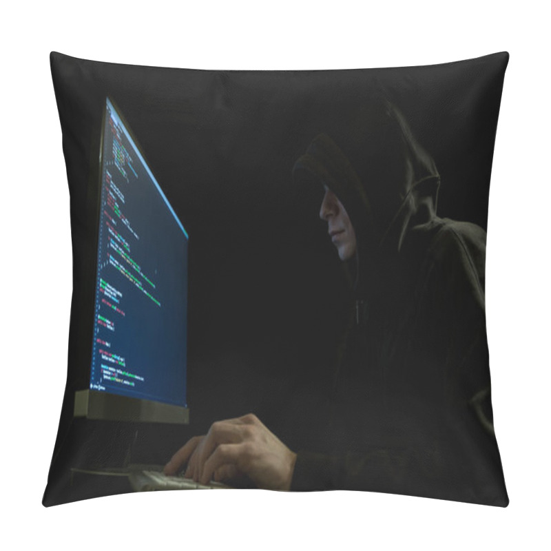 Personality  Programmer In Dark Room Pillow Covers