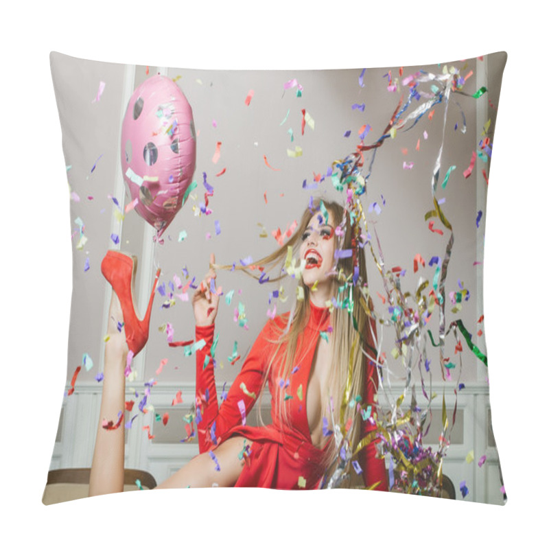 Personality  Holiday Glamour Woman Pillow Covers