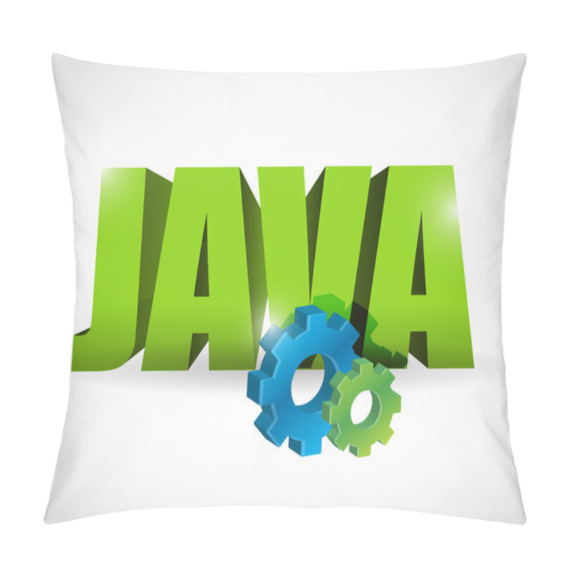 Personality  Java Gear Text Sign Illustration Design Pillow Covers