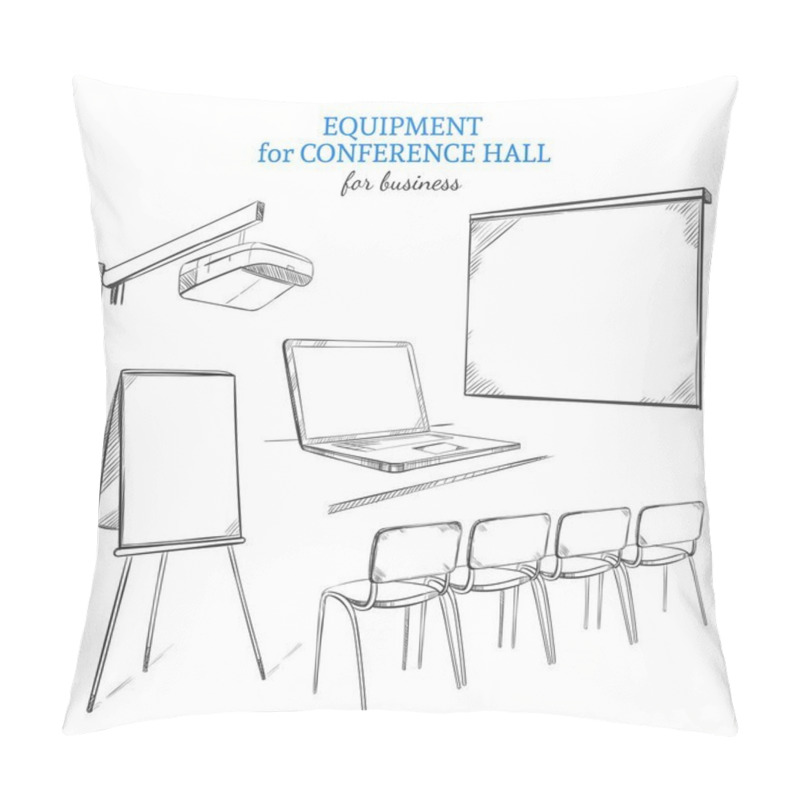 Personality  Hand Drawn Business Presentation Equipment Set Pillow Covers