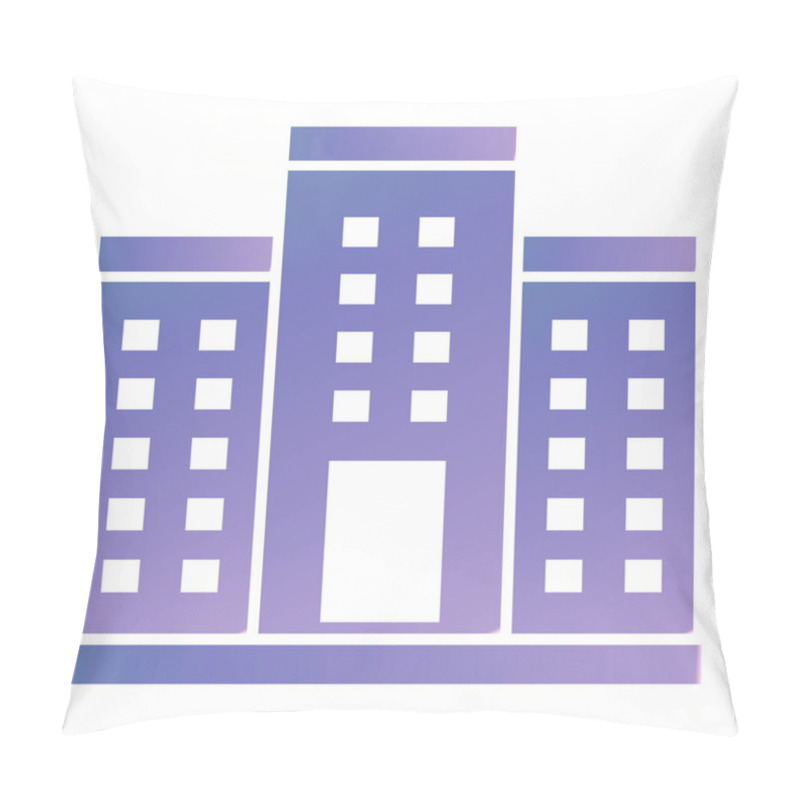 Personality  Building. Web Icon Simple Illustration Pillow Covers