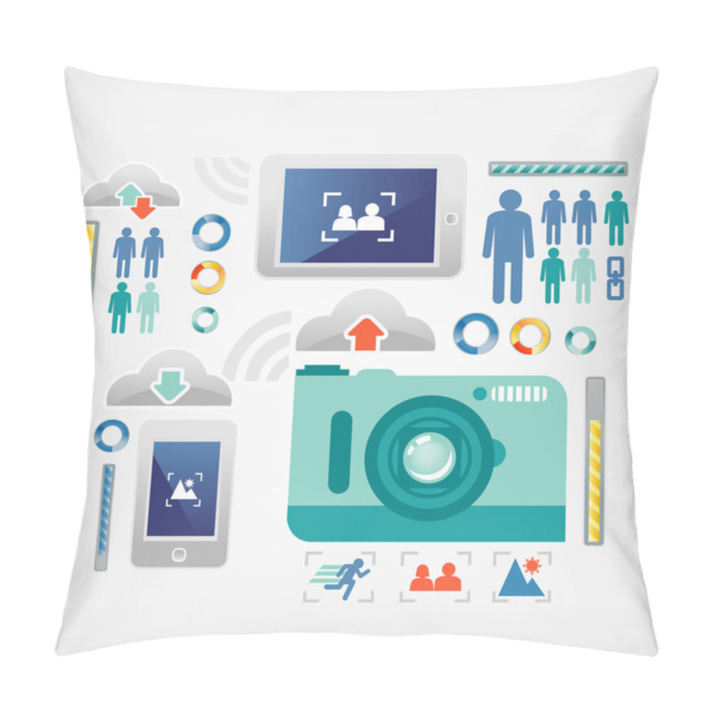 Personality  Digital Camera Pillow Covers